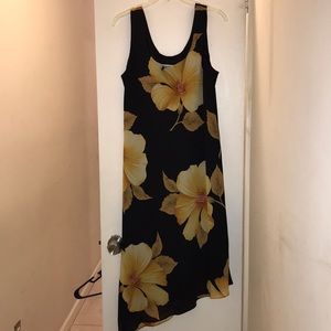 Black with yellow flowered dress
